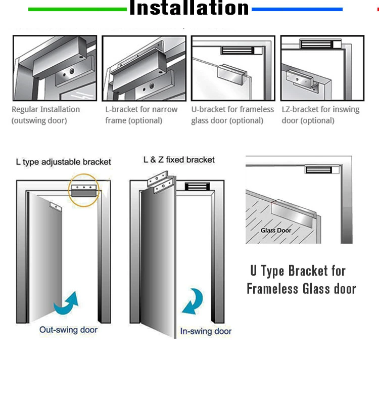 Double Refrigerator Door Electric Magnetic Lock with Signal Output