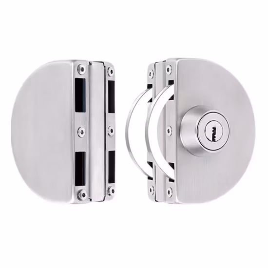 Punho esperto eletrônico do fechamento da porta de vidro de aço inoxidável seguro da impressão digital